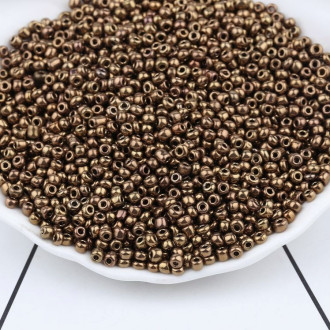 Бисер Металлик 2 мм 50 г Бронзовый