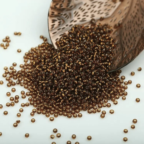 Бисер Парчовый 2 мм 50 г Коричневый