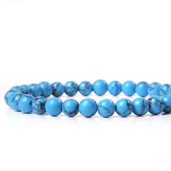 Ожерелье из камня Бирюза голубая 4 мм 45 см 1 шт.