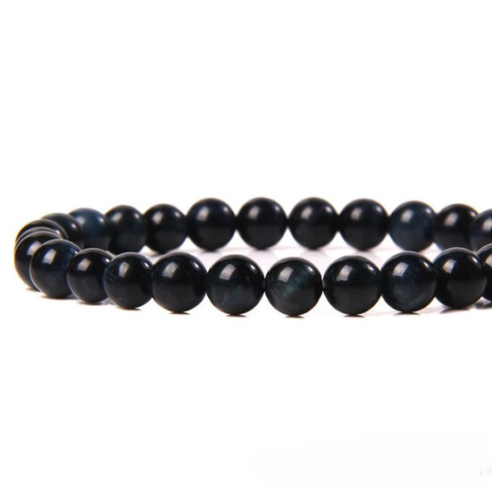 Ожерелье из камня Черный Агат 8 мм 45 см 1 шт.