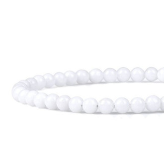Ожерелье из камня Белый Агат 8 мм 45 см 1 шт.