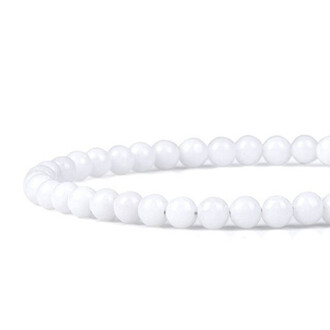 Ожерелье из камня Белый Агат 10 мм 45 см 1 шт.
