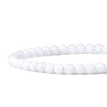 Ожерелье из камня Белый Агат 10 мм 45 см 1 шт.