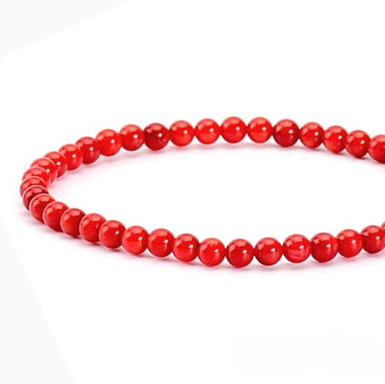 Ожерелье из камня Коралл 4 мм 45 см 1 шт.