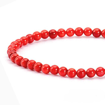 Ожерелье из камня Коралл 12 мм 45 см 1 шт.