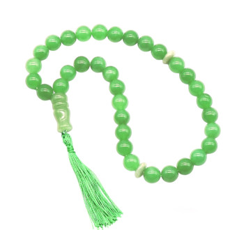 Четки из камня Оникс зеленый на 33 бусины 12 мм 1 шт.