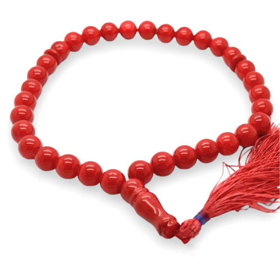 Четки из камня Коралл на 33 бусины 12 мм 1 шт.