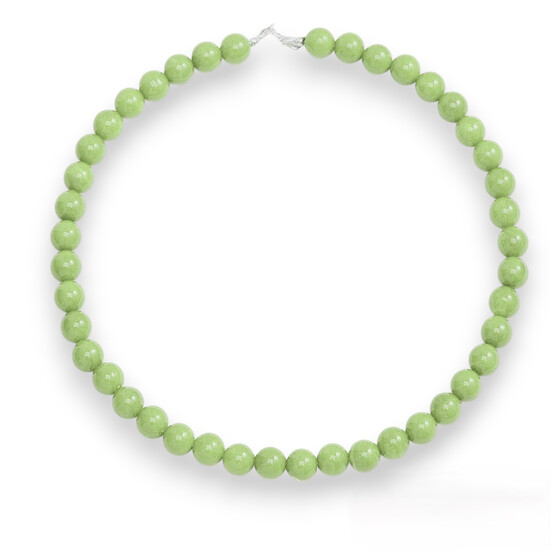 Ожерелье из камня Оникс зеленый 10 мм 45 см 1 шт.