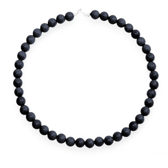 Ожерелье из камня Черный Агат 10 мм 45 см 1 шт.
