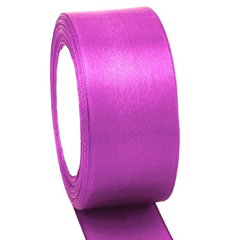 Лента атласная 4 см 1 рулон (+-23 м) Фуксия