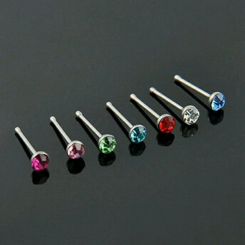 Серьга для пирсинга Прямая из медицинской стали 9х0,6 мм 10 шт. Разноцветный