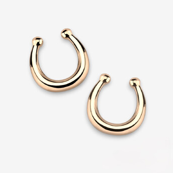 Септум обманка №15 серьга для пирсинга 11х10,5 мм Ø 7,3 мм 1 шт. Золото