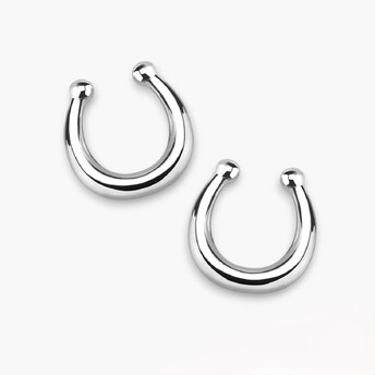 Септум обманка №15 серьга для пирсинга 11х10,5 мм Ø 7,3 мм 1 шт. Платина