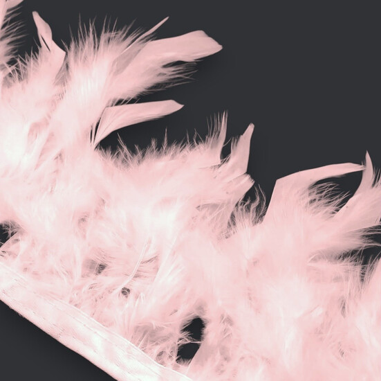 Перьевая лента из индюшиных перьев боа 1 м перо 7-15 см лента 15 мм Розовый