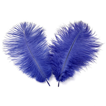 Перья страуса ЮАР 15-20 см 1 шт. Синий темный