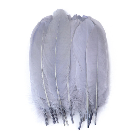 Перья гусиные 15-20 см 25 шт. Серый