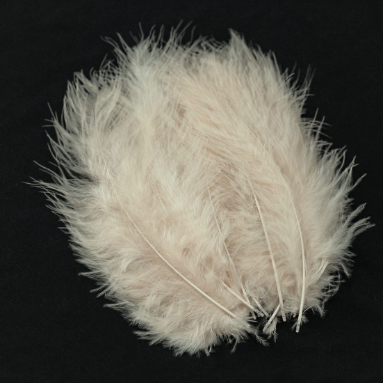 Перья марабу 10-15 см 25 шт. Бежевый