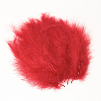 Перья марабу 10-15 см 25 шт. Красный