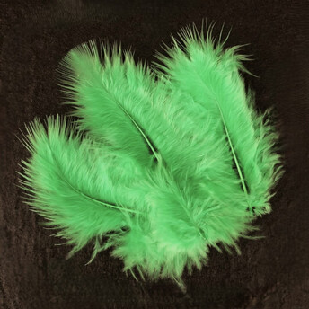 Перья марабу 10-15 см 25 шт. Салатовый