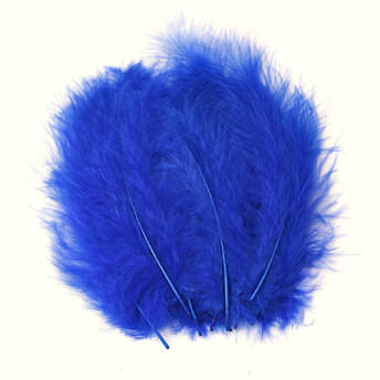 Перья марабу 10-15 см 25 шт. Синий