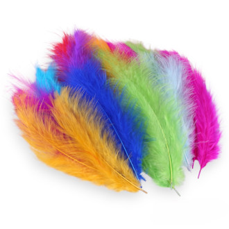 Перья марабу 10-15 см 25 шт. Микс цветов