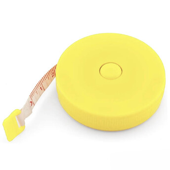 Метр мягкий в рулетке измерительная лента ленты 150х0,7 см рулетка 5,2х1,4 см Желтый в уп. 1 шт.