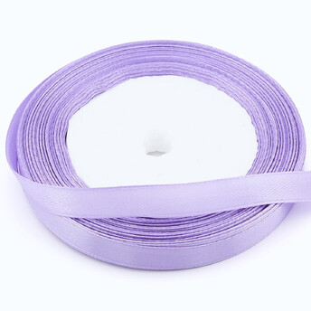 Лента атласная 1 см Сиреневый 1 рулон +-23 м