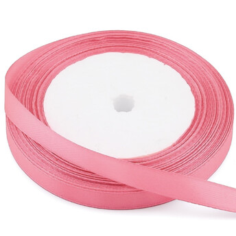 Лента атласная 0,7 см +-23 м 1 шт. Розовый темный