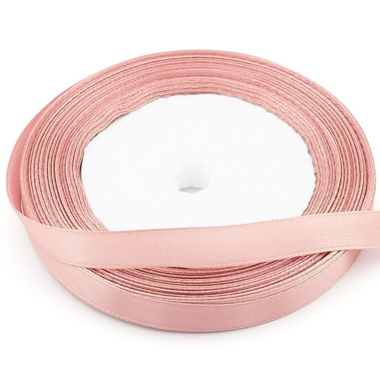 Лента атласная 0,7 см +-23 м 1 шт. Розовая пудра светлая