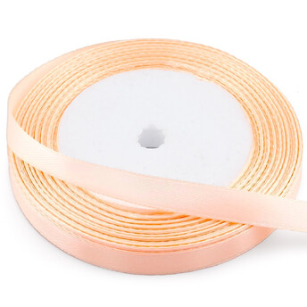 Лента атласная 0,7 см +-23 м 1 шт. Персиковый неон