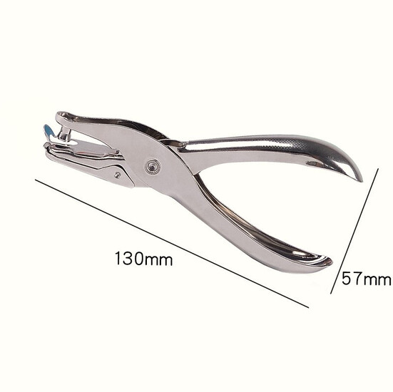 Дырокол для бумаги металлический 6 мм 13х5,7 см 1 шт.