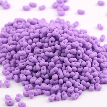 Бисер стеклянный в форме арахиса FARFALLE 6х4х3,2 мм 10 г Фиолетовый матовый