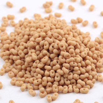 Бисер стеклянный в форме арахиса FARFALLE 6х4х3,2 мм 10 г Коричневый матовый