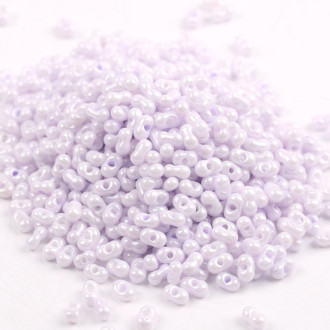 Бисер стеклянный в форме арахиса FARFALLE 6х4х3,2 мм 10 г Лиловый опал блестящий