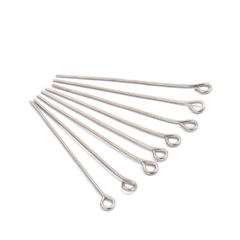 Булавки Пины с петелькой 14х0,7 мм Платиновый +-200 шт.