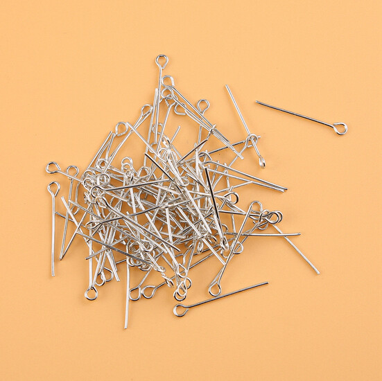 Булавки Пины с петелькой 20х0,7 мм Платиновый +-200 шт. 15 г