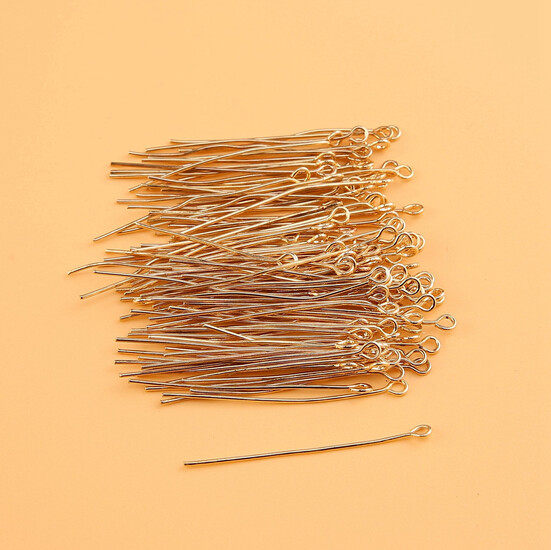 Булавки Пины с петелькой 20х0,7 мм Золотистый +-200 шт. 15 г