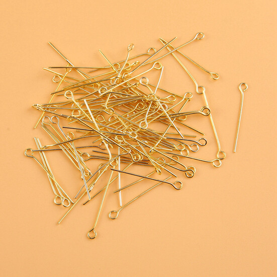 Булавки Пины 45 мм +-200 шт. 32 г Золотистый яркий
