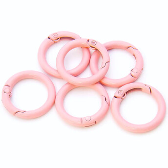 Карабин кольцо 24х4 мм 1 шт. Розовый светлый