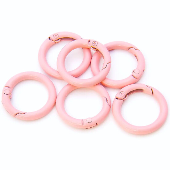 Карабин кольцо 24х4 мм 1 шт. Розовый светлый