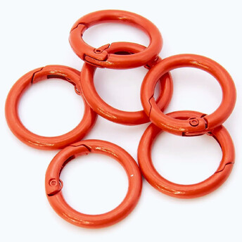 Карабин кольцо 24х4 мм 1 шт. Красный