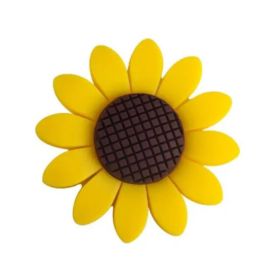 Намистина Соняшник силіконова для гризунків 40х10 мм 1 шт. Жовтий з коричневим