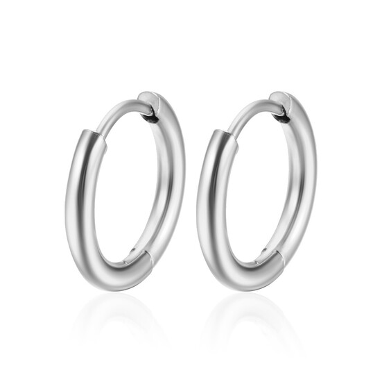 Сережки Конго Ring нерж.сталь 23х2,5 мм Ø 18 мм 1 пара Платиновий