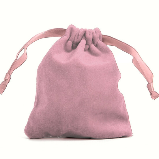 Подарочный мешочек из велюра 10х14 см (+-5 мм) 1 шт. Розовый нежный