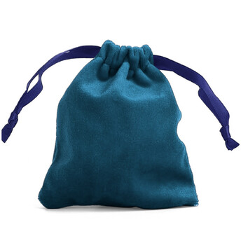 Подарочный мешочек из велюра 10х14 см (+-5 мм) 1 шт. Синий темный