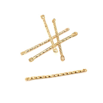 Коннектор Палочка стержень рифленый 15х1,2 мм +-100 шт. Золотистый