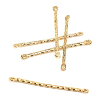 Коннектор Палочка стержень рифленый 25х1,2 мм +-100 шт. Золотистый