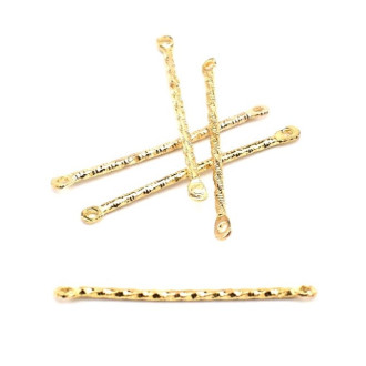 Коннектор Палочка стержень рифленый 30х1,2 мм +-100 шт. Золотистый