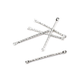 Коннектор Палочка стержень рифленый 20х1,2 мм +-100 шт. Платиновый