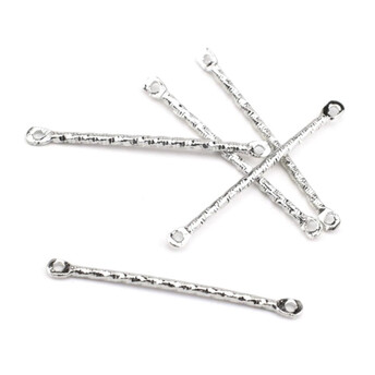 Коннектор Палочка стержень рифленый 30х1,2 мм +-100 шт. Платиновый